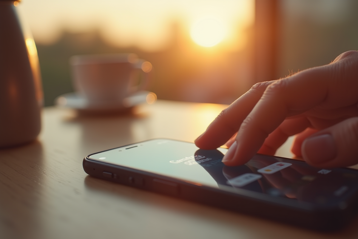 Main désinstallant l application Vinted sur téléphone