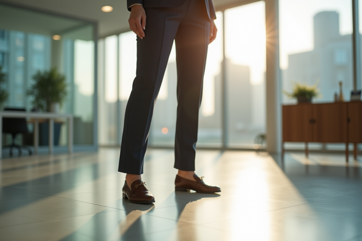 Femme d'affaires élégante dans un bureau lumineux